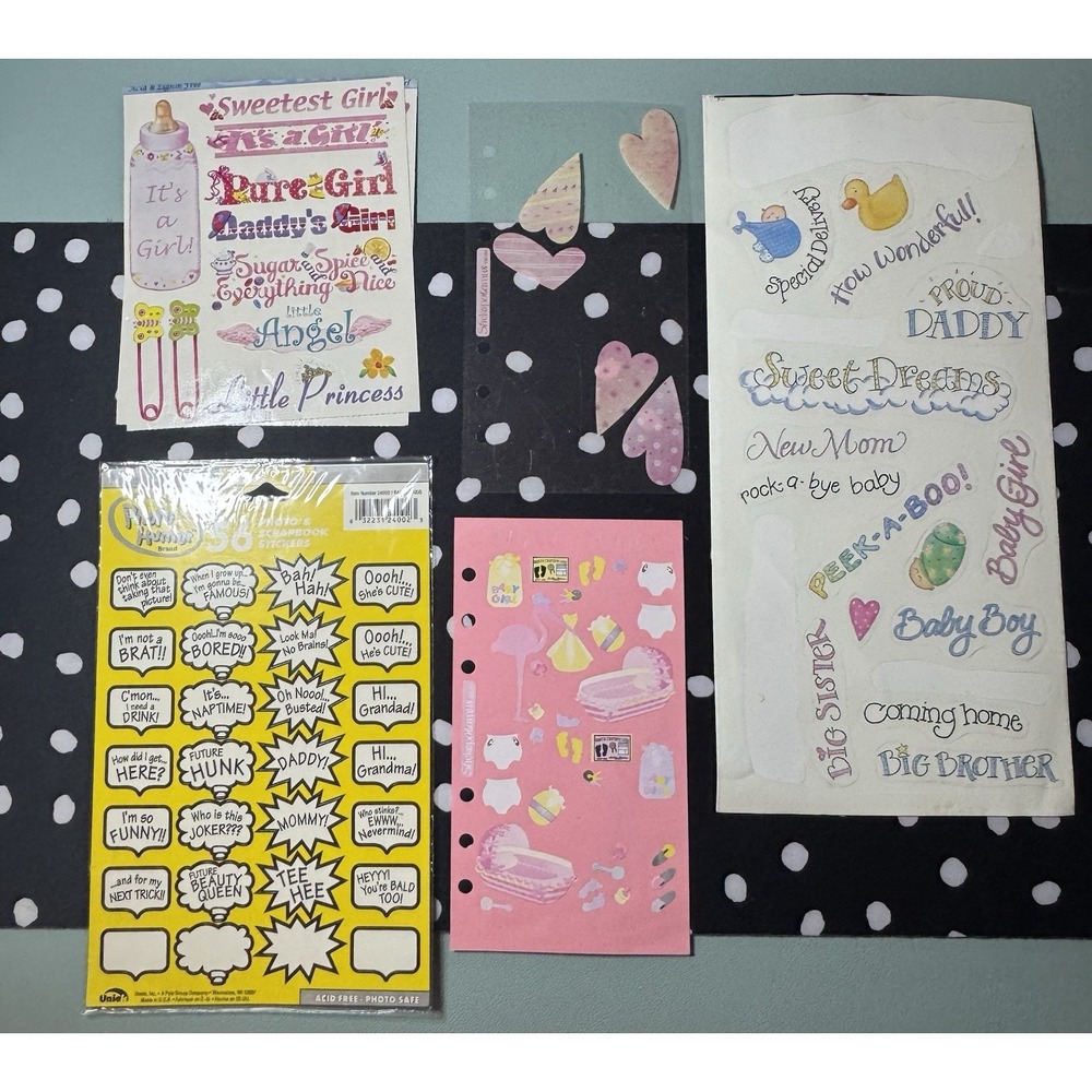 Scrapbooking Journaling Craft Letters Numbers Stickers Quotes Lot Over 50 Sheets - Picture 12 of 14